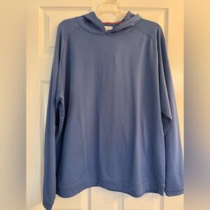 Peter Millar Crown Sport Pine Performance Blue Hoodie